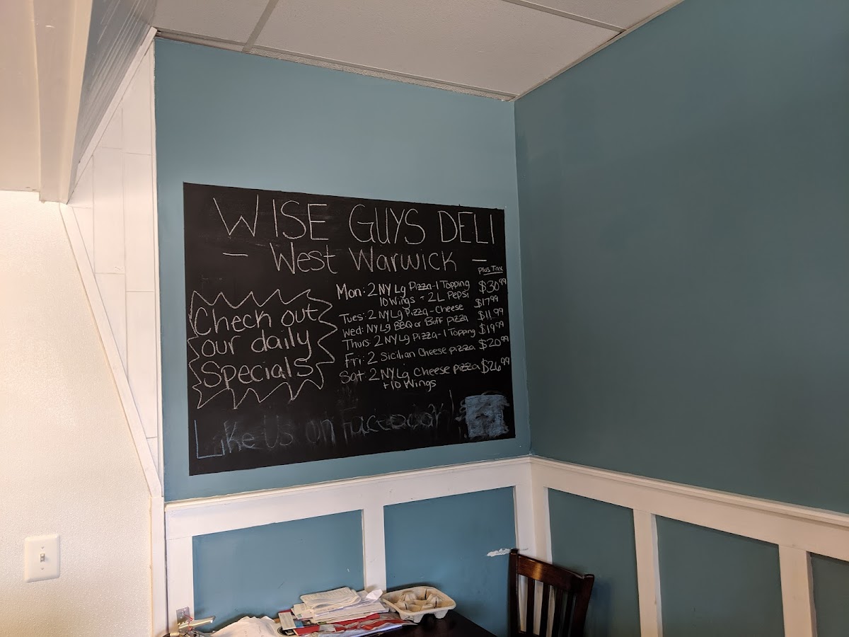 Menu Wise Guys Deli Pizza - West Warwick-9